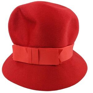 Patrice Henry Pollak Red Wool Hat